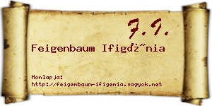 Feigenbaum Ifigénia névjegykártya